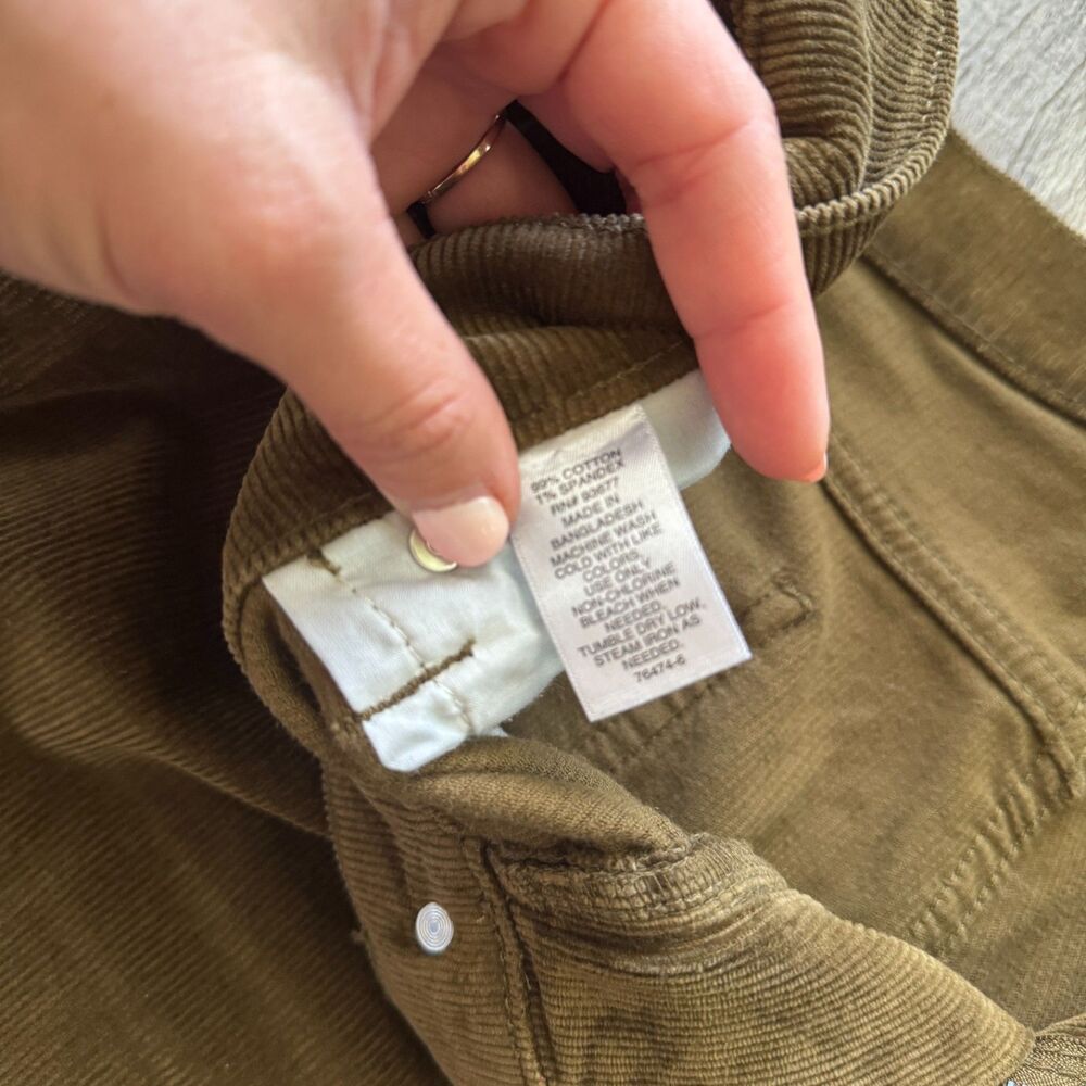 Mutual Weave Corduroy Pants Men 34x32 Relaxed Tapered Brown Casual